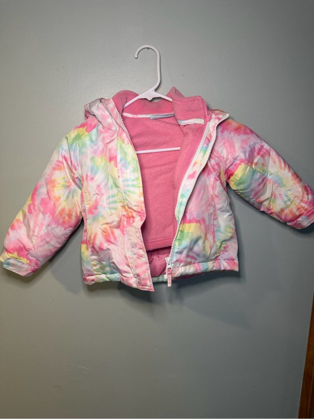 The Children's Place Tie-Dye Pink Hooded Jacket